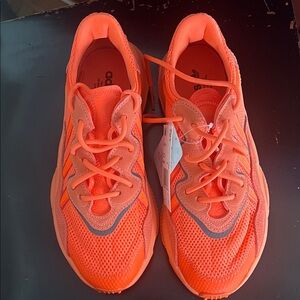 Men Adidas neon orange sneakers OZWEEGO EE6465